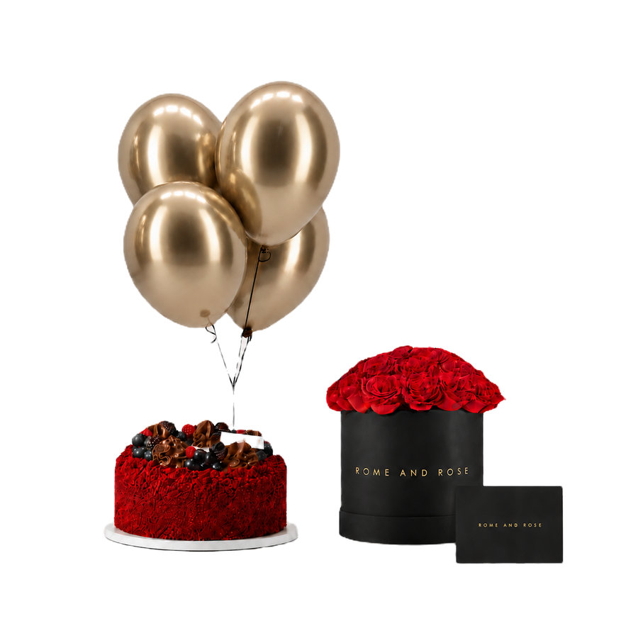 Box + red velvet cake by Sienna — 200 pen